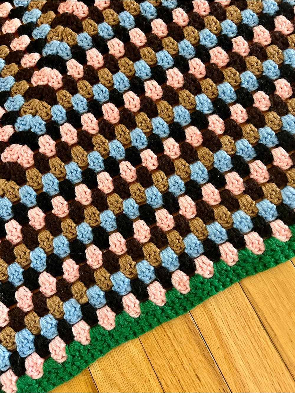 Vintage Style Crochet Granny Square Afghan - 56inx56in.